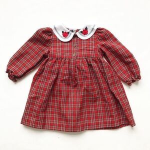 VTG Good Lad of Philadelphia plaid rose dress 3T